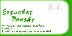 erzsebet monoki business card